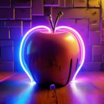 Image stylisée représentant une pomme fondante entourée d’un halo lumineux, symbolisant Apple et les débats autour de son amende record de 13 milliards d’euros pour aide d’État illégale en Irlande. Article publié par NumActu